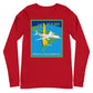 Long Sleeve Shirt Mens Womens Braniff Panagra DC-8-62 Jet Route Map 1967