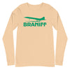Long Sleeve Shirt Mens Womens Braniff Concorde Green 1979