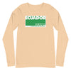 Long Sleeve Shirt Mens Womens Braniff Ecuador Flying Colors 1978 Green