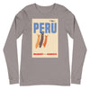 Long Sleeve Shirt Mens Womens Braniff Remastered Travel Poster Peru Lima Llamas 1963