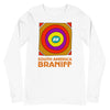 Long Sleeve Shirt Mens Womens Braniff South America Flying Colors 1978