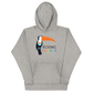 Hoodie Cotton Sweatshirt Men's Women's Braniff Toucan Flying Colors South America 1971