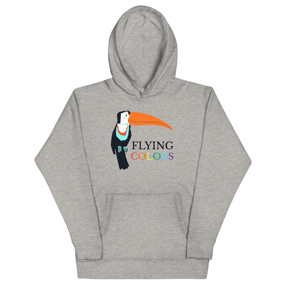 Hoodie Cotton Sweatshirt Men's Women's Braniff Toucan Flying Colors South America 1971