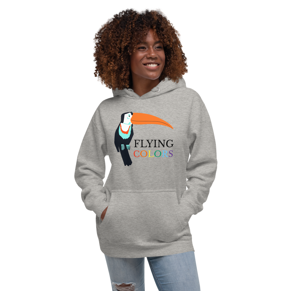 Hoodie Cotton Sweatshirt Men's Women's Braniff Toucan Flying Colors South America 1971