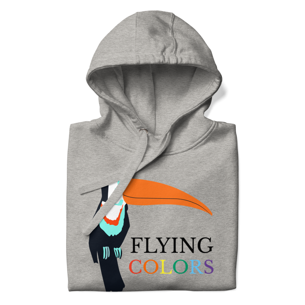Hoodie Cotton Sweatshirt Men's Women's Braniff Toucan Flying Colors South America 1971