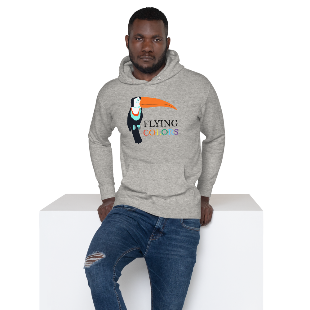 Hoodie Cotton Sweatshirt Men's Women's Braniff Toucan Flying Colors South America 1971