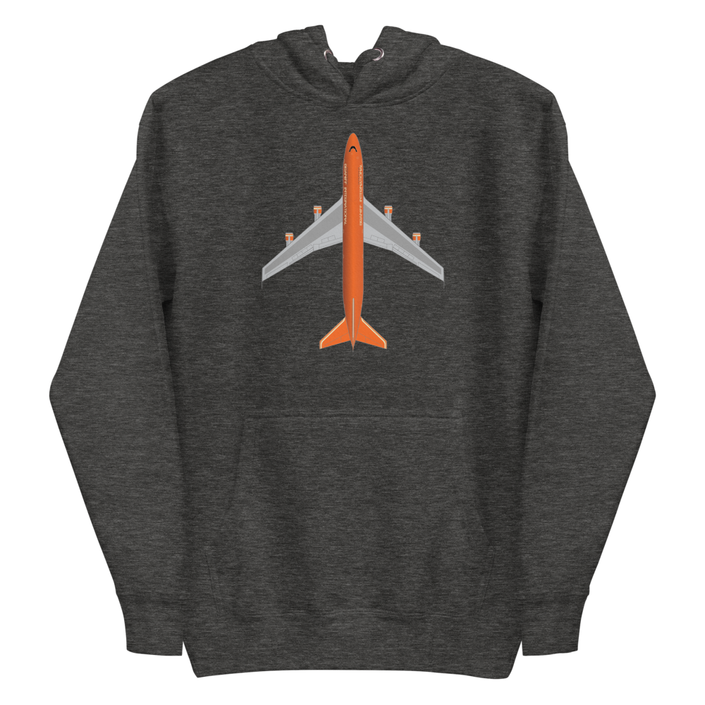Hoodie Cotton Sweatshirt Men's Women's Braniff Boeing 747 1978 Ultra Color Scheme