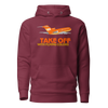 Hoodie Cotton Sweatshirt Men's Women's Braniff Boeing 727 Takeoff with Flying Colors 1971