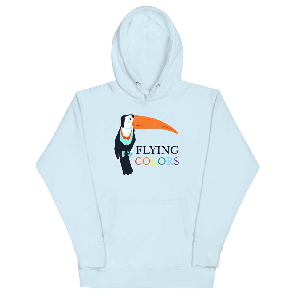 Hoodie Cotton Sweatshirt Men's Women's Braniff Toucan Flying Colors South America 1971