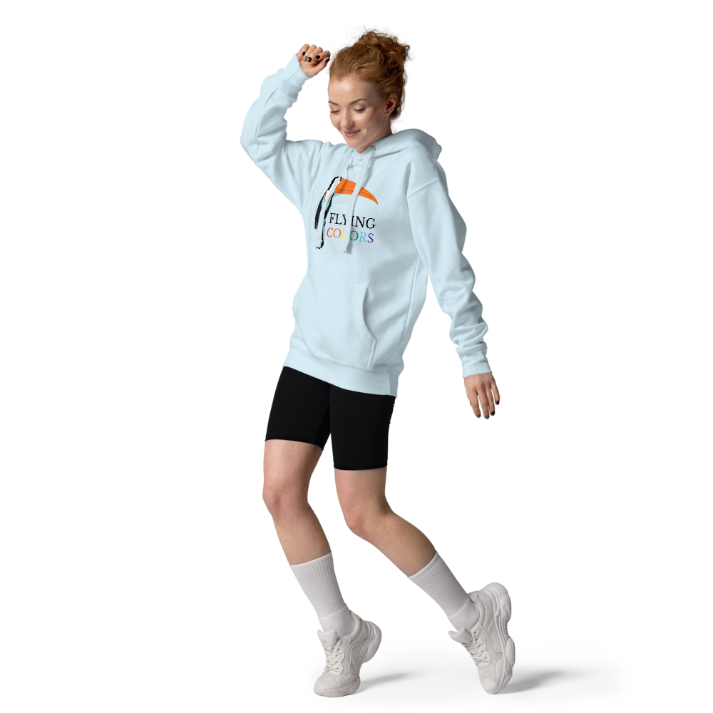 Hoodie Cotton Sweatshirt Men's Women's Braniff Toucan Flying Colors South America 1971