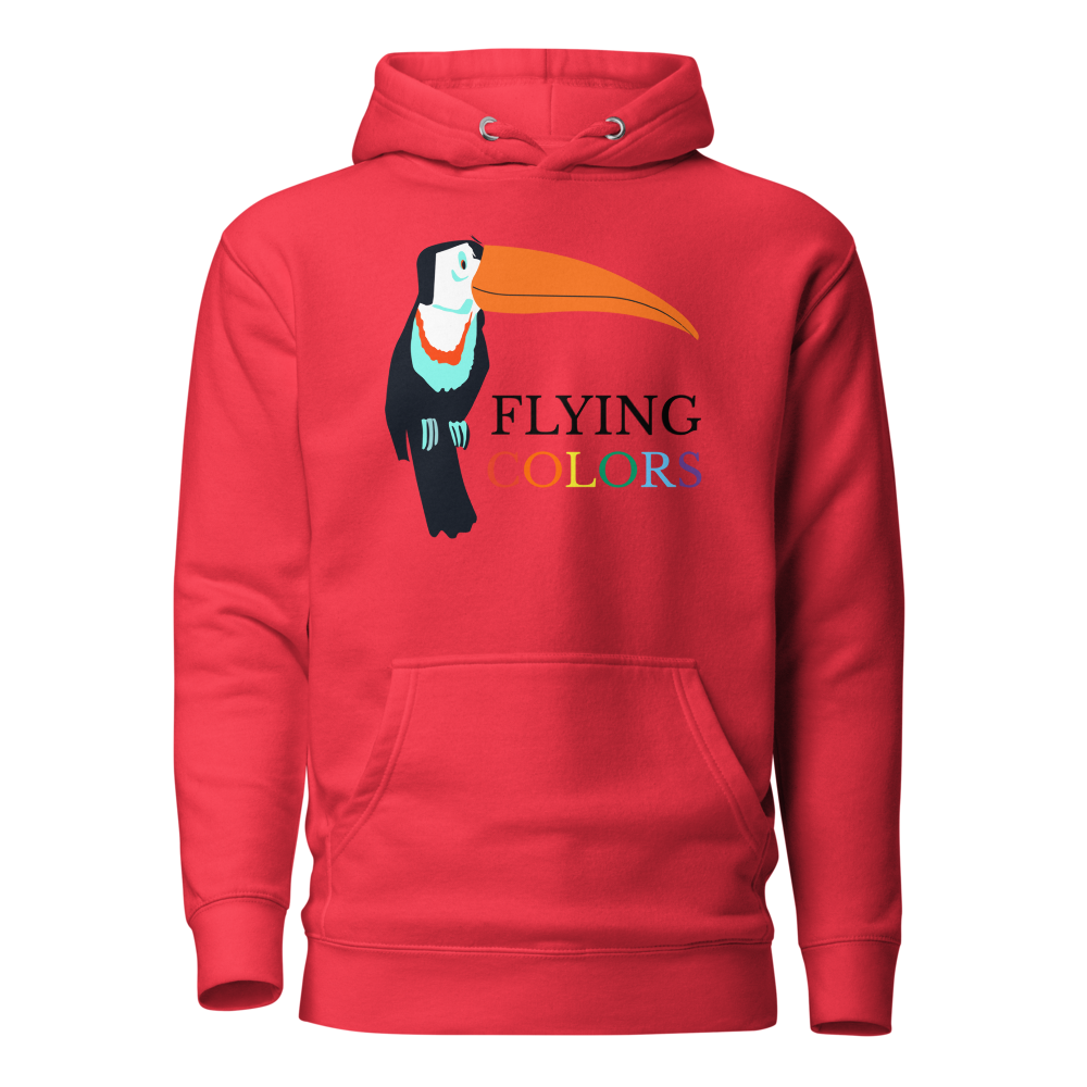 Hoodie Cotton Sweatshirt Men's Women's Braniff Toucan Flying Colors South America 1971