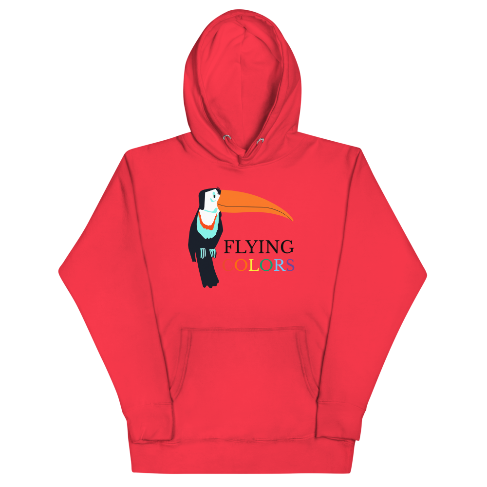 Hoodie Cotton Sweatshirt Men's Women's Braniff Toucan Flying Colors South America 1971