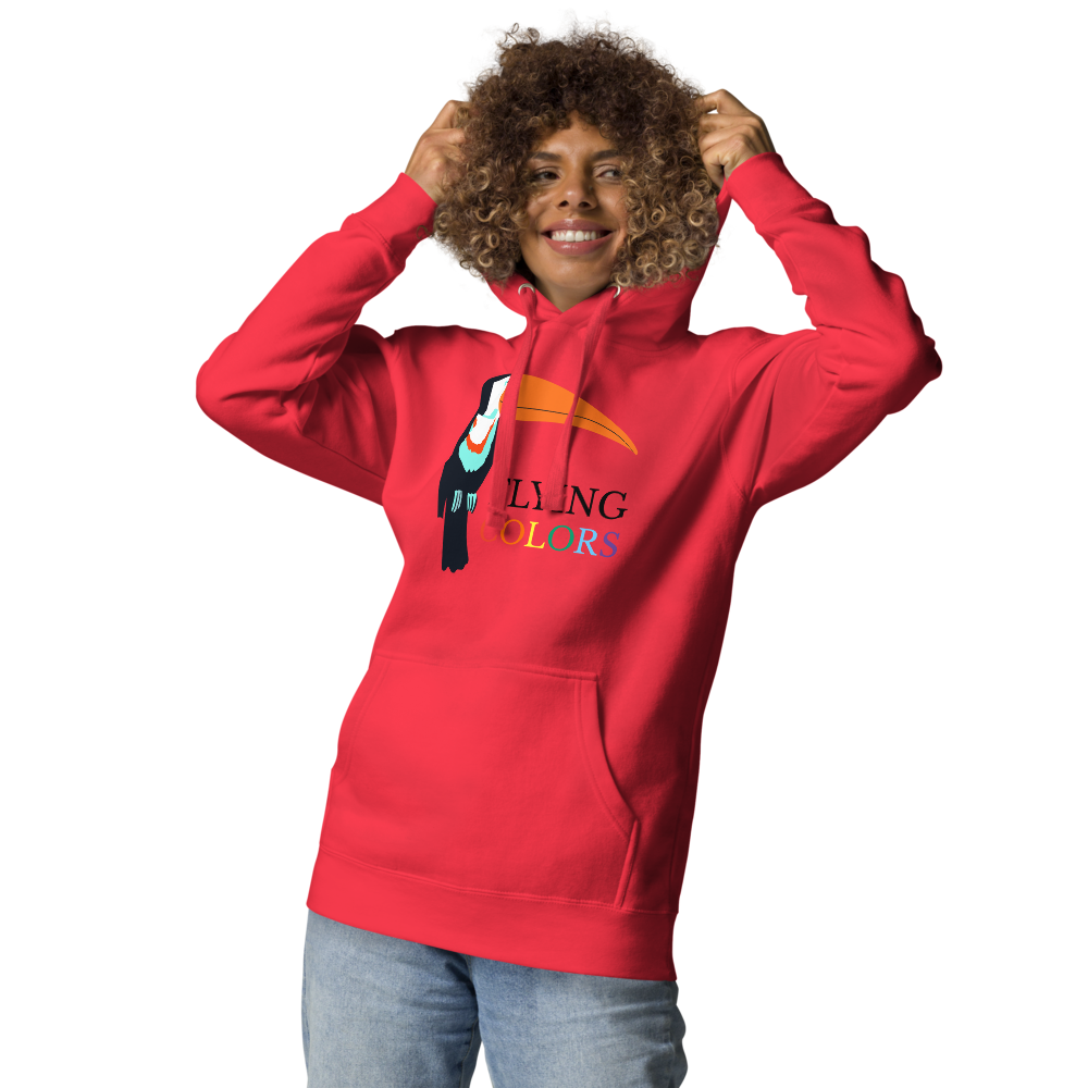 Hoodie Cotton Sweatshirt Men's Women's Braniff Toucan Flying Colors South America 1971