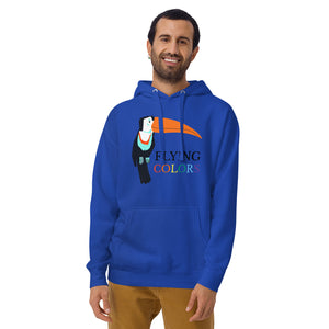 Hoodie Cotton Sweatshirt Men's Women's Braniff Toucan Flying Colors South America 1971