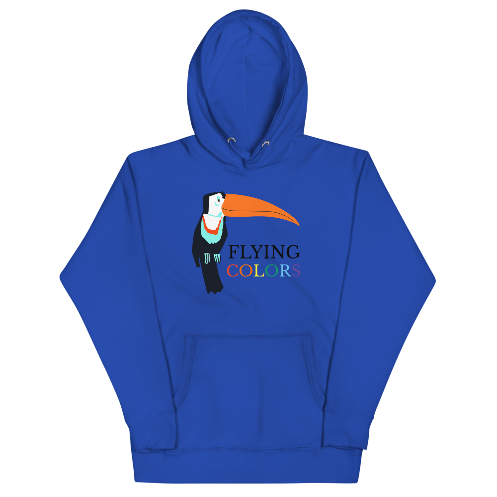 Hoodie Cotton Sweatshirt Men's Women's Braniff Toucan Flying Colors South America 1971