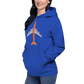 Hoodie Cotton Sweatshirt Men's Women's Braniff Boeing 747 1978 Ultra Color Scheme