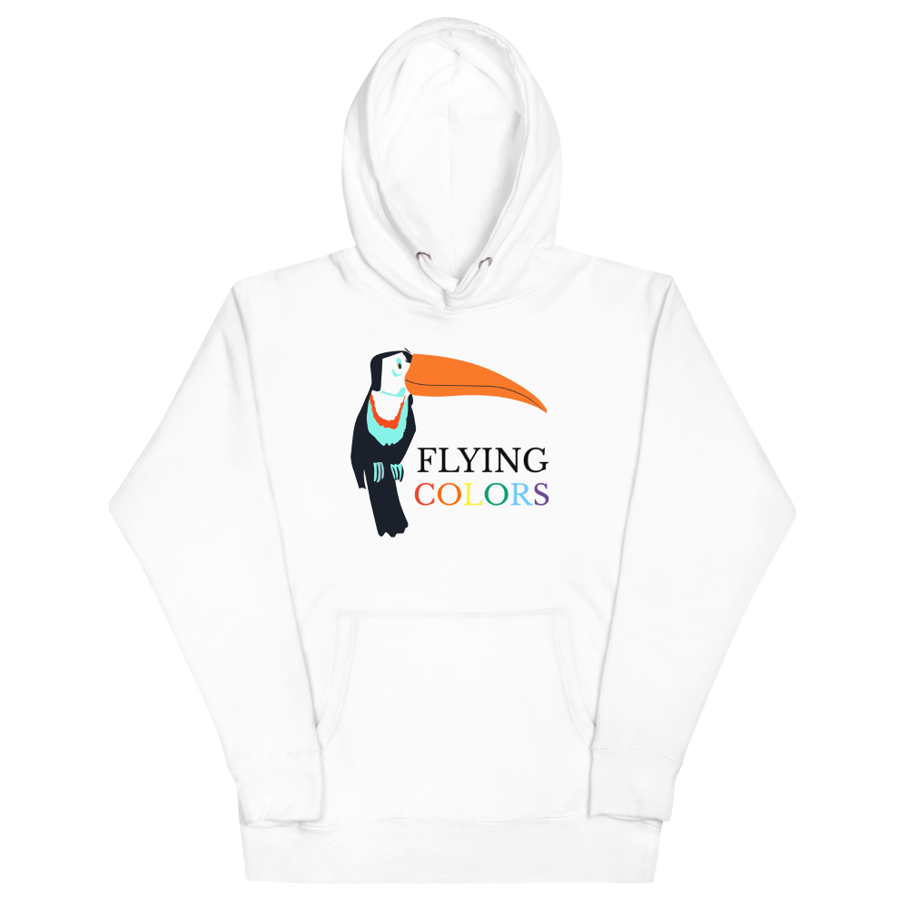 Hoodie Cotton Sweatshirt Men's Women's Braniff Toucan Flying Colors South America 1971