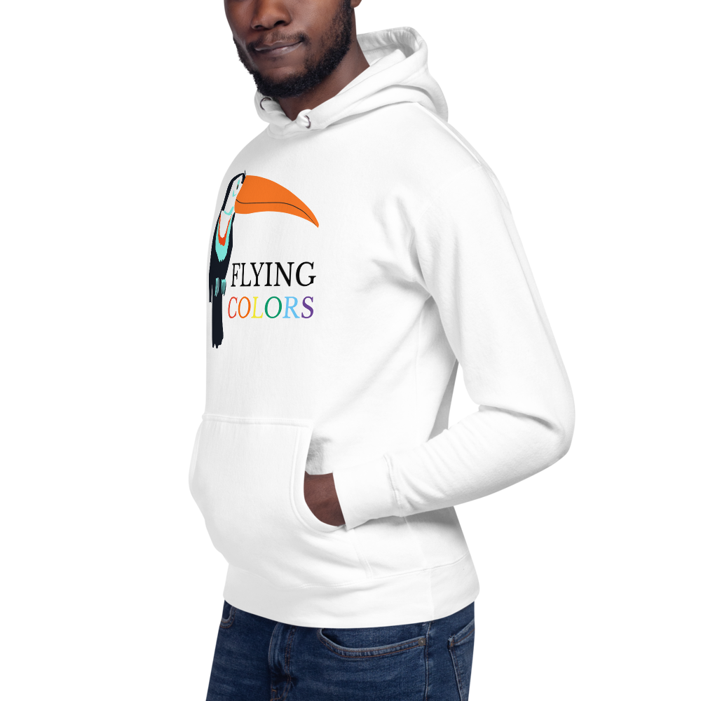 Hoodie Cotton Sweatshirt Men's Women's Braniff Toucan Flying Colors South America 1971