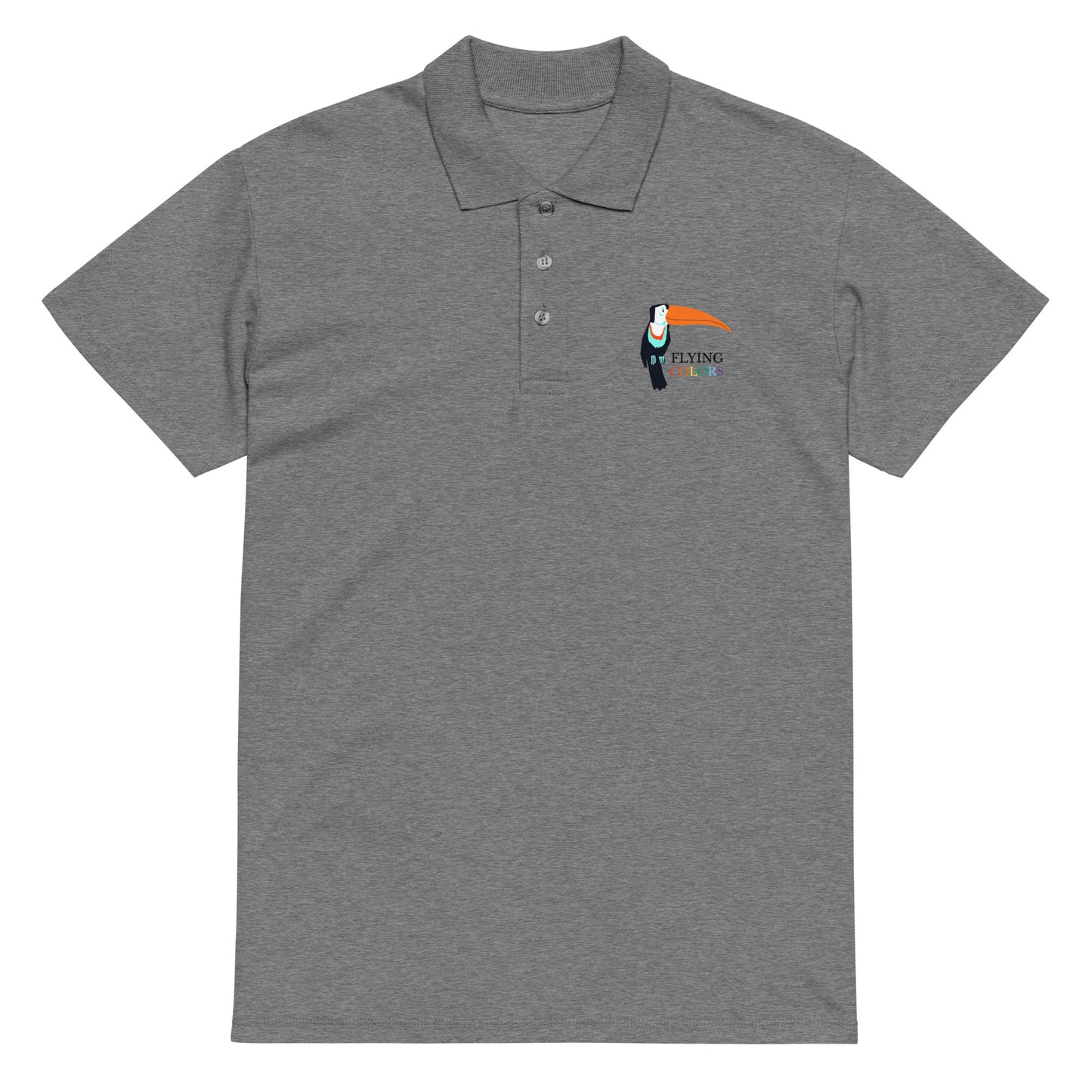 Polo Shirt Premium Pique Braniff Toucan South America with Flying Colors