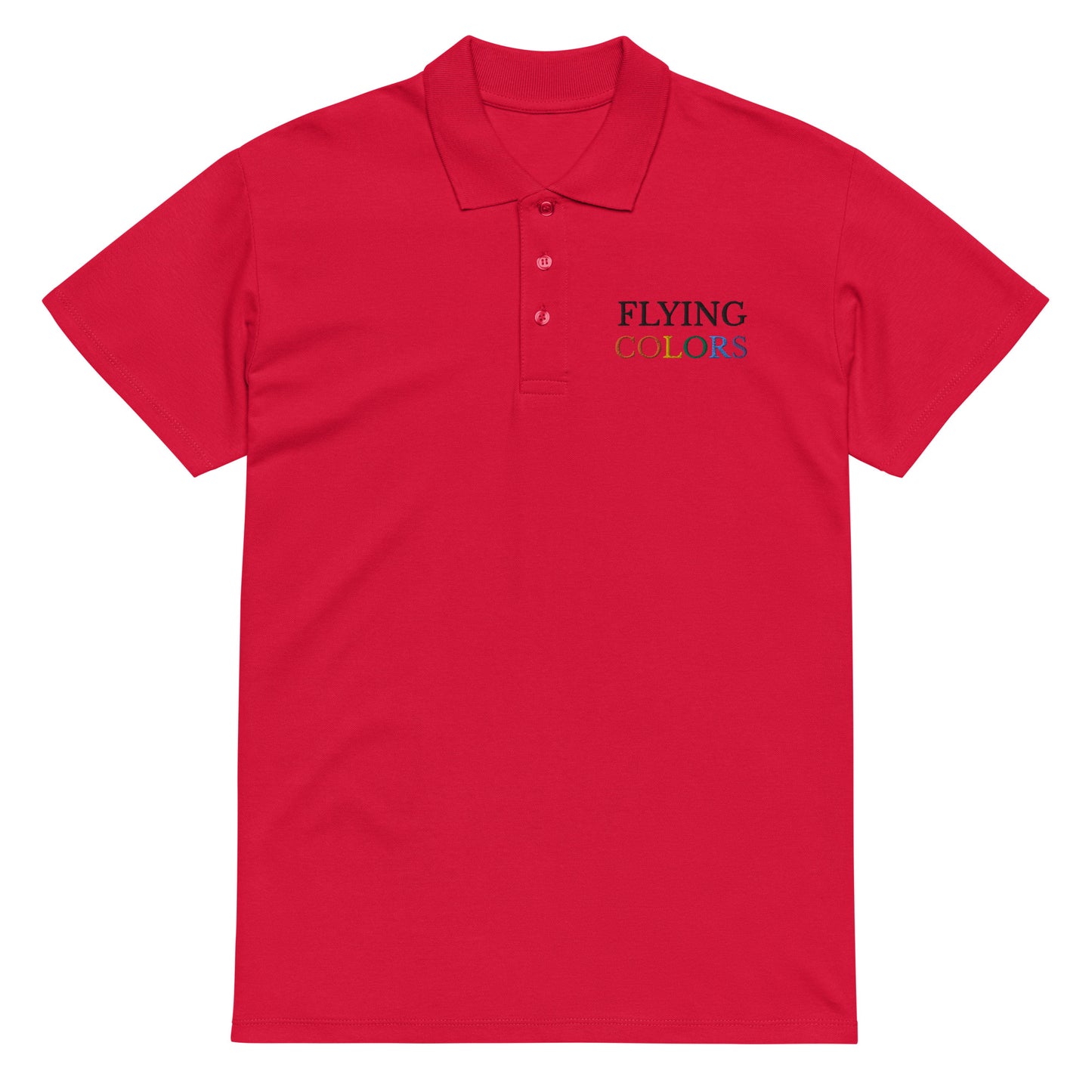 Polo Shirt Premium Pique Braniff South America with Flying Colors Embroidery