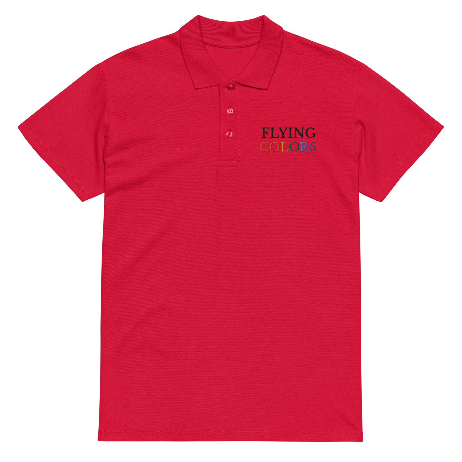 Polo Shirt Premium Pique Braniff South America with Flying Colors Embroidery