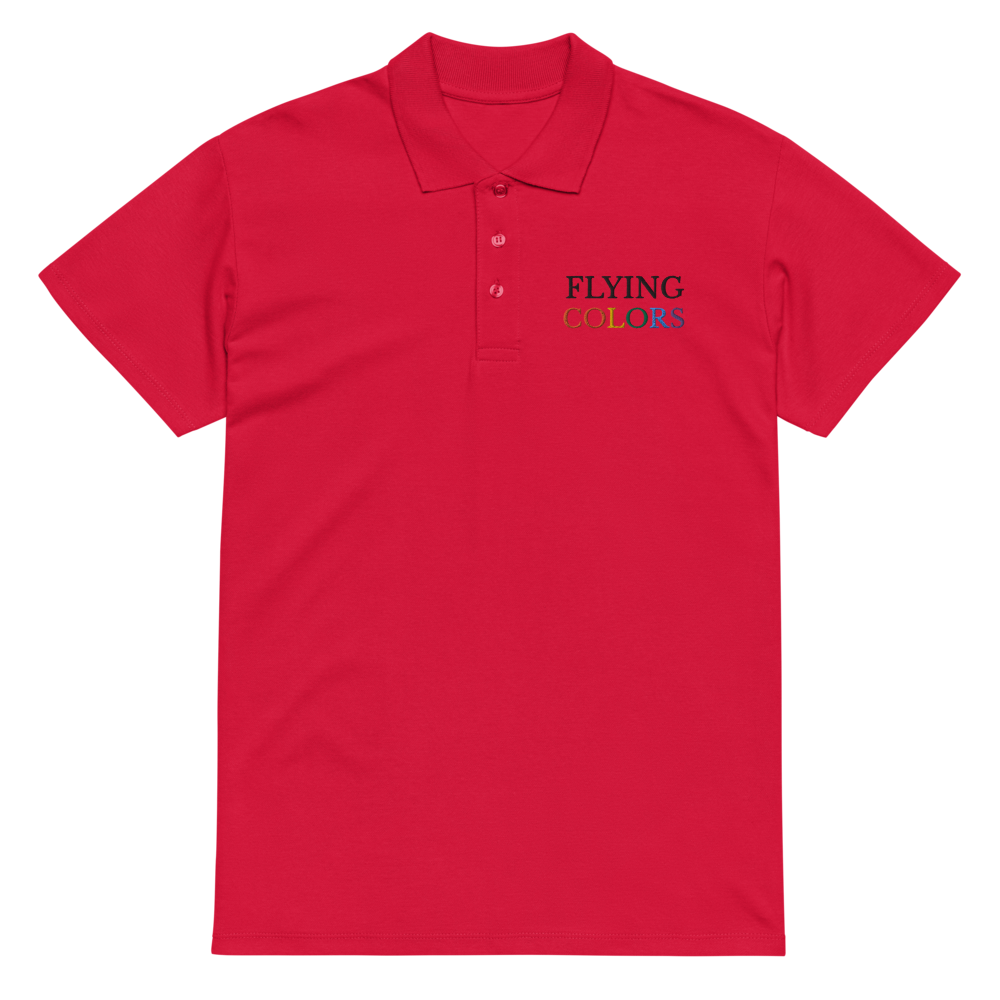 Polo Shirt Premium Pique Braniff South America with Flying Colors Embroidery