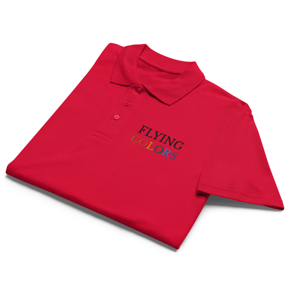 Polo Shirt Premium Pique Braniff South America with Flying Colors Embroidery