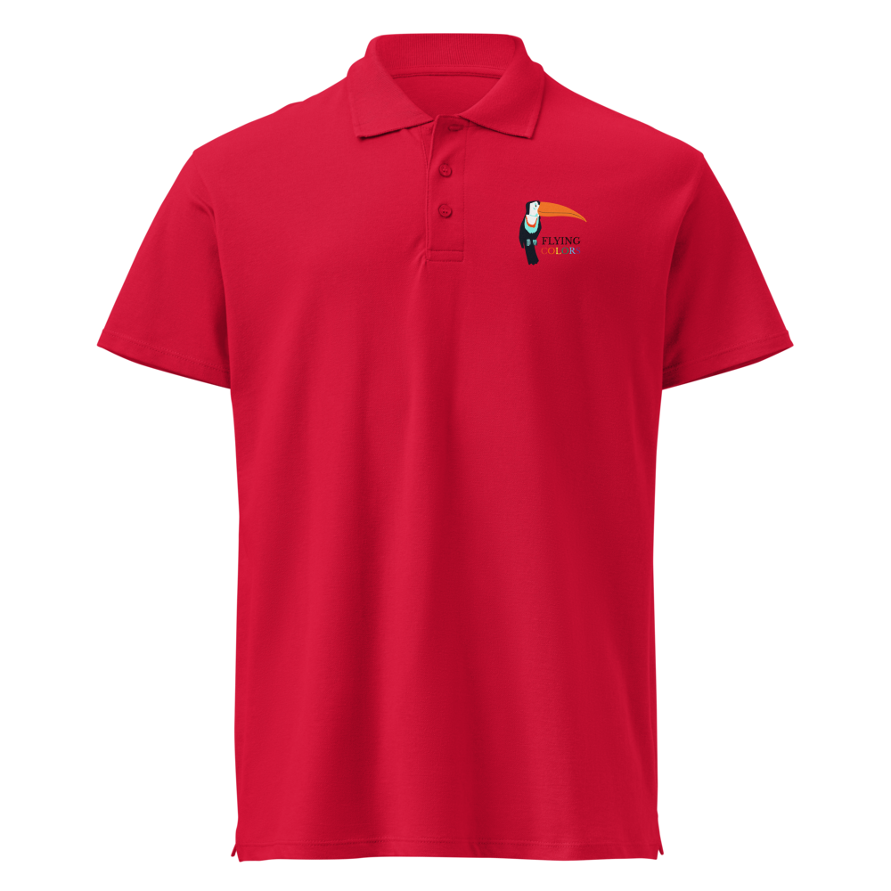 Polo Shirt Premium Pique Braniff Toucan South America with Flying Colors