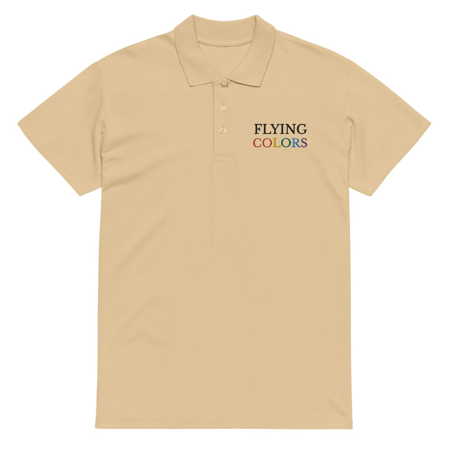 Polo Shirt Premium Pique Braniff South America with Flying Colors Embroidery