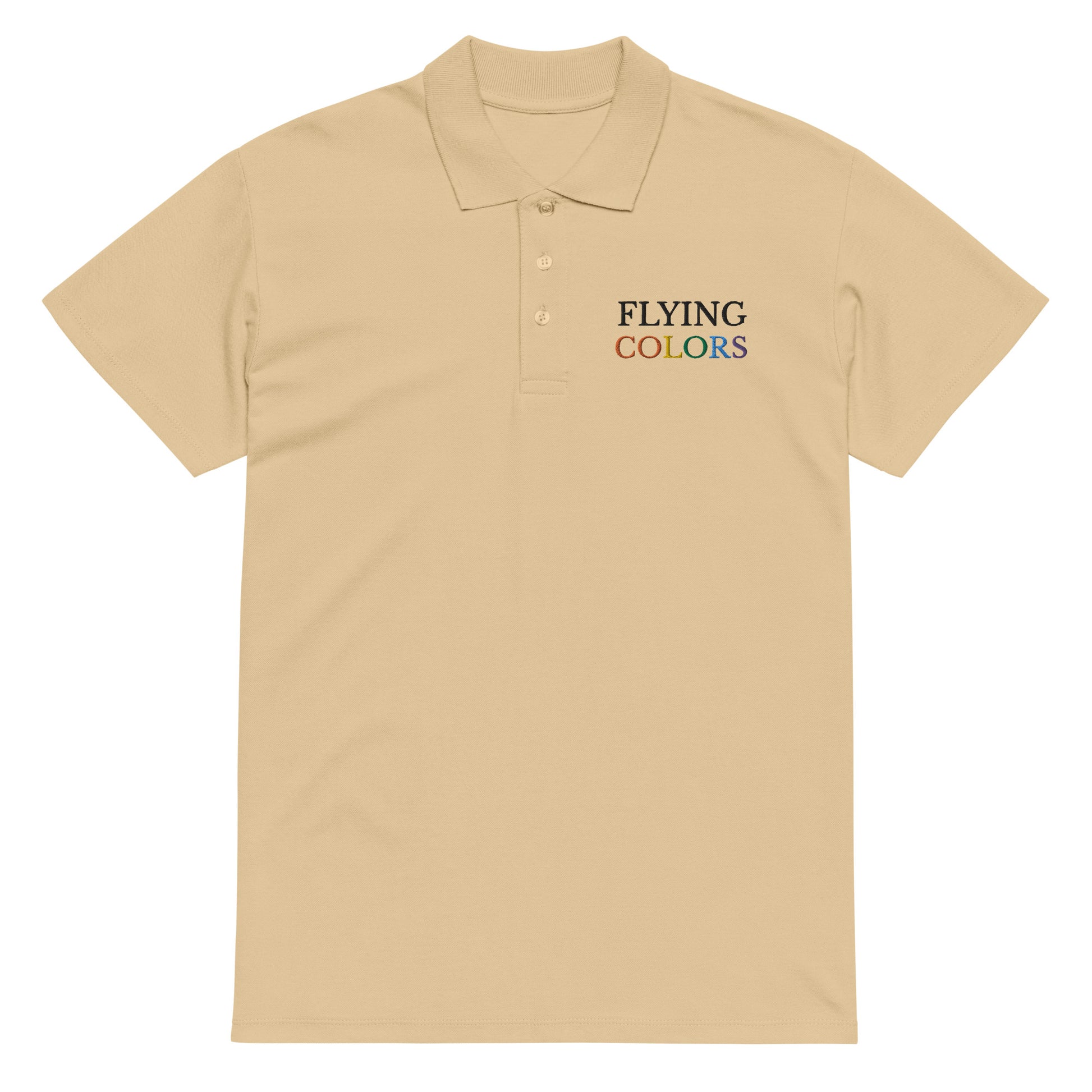 Polo Shirt Premium Pique Braniff South America with Flying Colors Embroidery