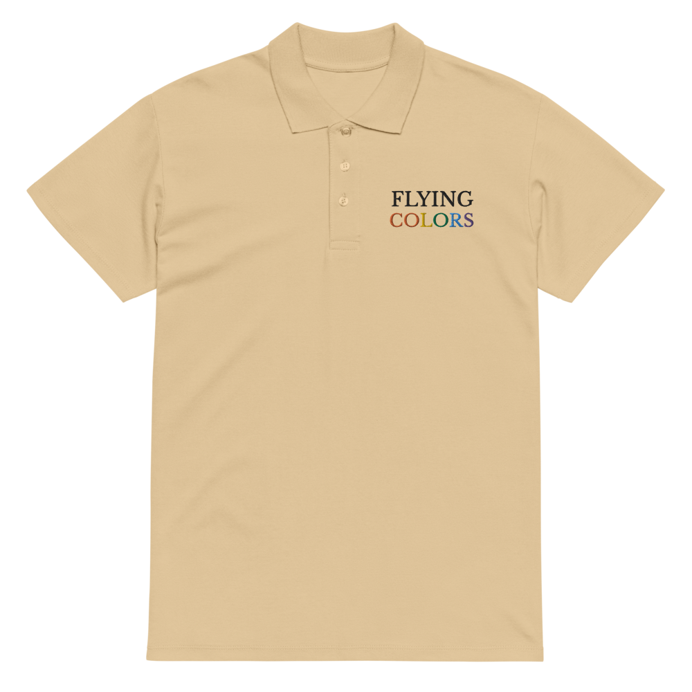 Polo Shirt Premium Pique Braniff South America with Flying Colors Embroidery