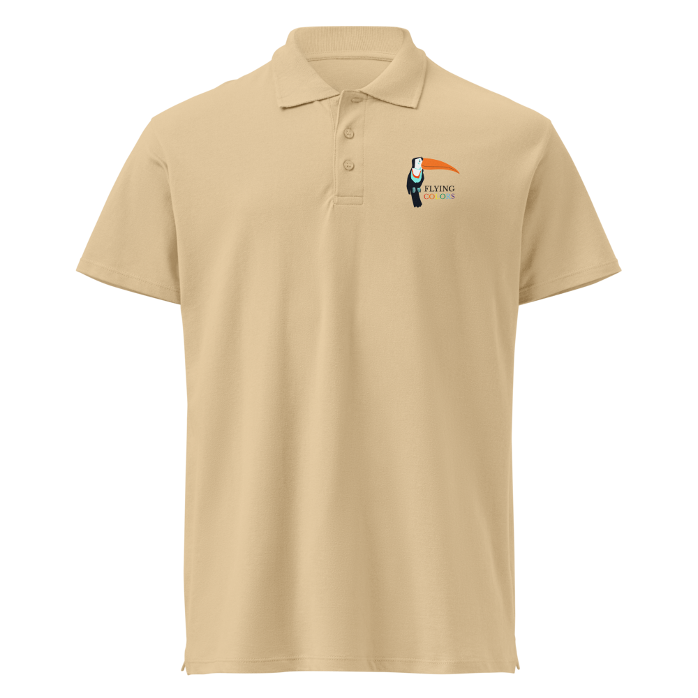 Polo Shirt Premium Pique Braniff Toucan South America with Flying Colors