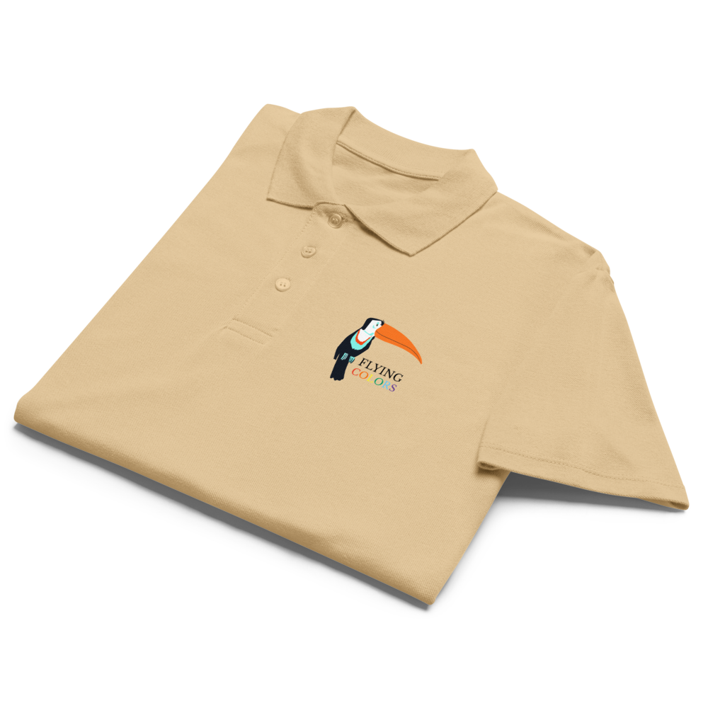Polo Shirt Premium Pique Braniff Toucan South America with Flying Colors