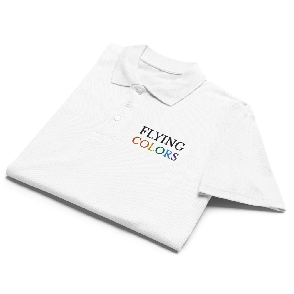 Polo Shirt Premium Pique Braniff South America with Flying Colors Embroidery