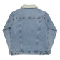 Jacket Denim Sherpa Men's Women's Braniff Ultra Logo 1978 Embroidery