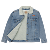 Jacket Denim Sherpa Men's Women's Braniff Bluebird of Happiness Embroidery