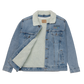 Jacket Denim Sherpa Men's Women's Braniff Flying Colors South America Embroidery
