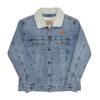 Jacket Denim Sherpa Men's Women's Braniff Bluebird of Happiness Embroidery