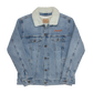 Jacket Denim Sherpa Men's Women's Braniff Ultra Logo 1978 Embroidery