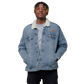 Jacket Denim Sherpa Men's Women's Braniff Bluebird of Happiness Embroidery