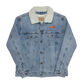 Jacket Denim Sherpa Men's Women's Braniff Bluebird of Happiness Embroidery