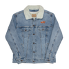 Jacket Denim Sherpa Men's Women's Braniff Bluebird of Happiness Embroidery