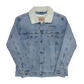Jacket Denim Sherpa Men's Women's Braniff Flying Colors South America Embroidery