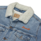 Jacket Denim Sherpa Men's Women's Braniff Ultra Logo 1978 Embroidery