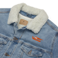 Jacket Denim Sherpa Men's Women's Braniff Bluebird of Happiness Embroidery