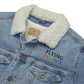 Jacket Denim Sherpa Men's Women's Braniff Flying Colors South America Embroidery