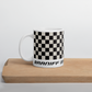 Coffee Mug 11oz 15oz 20oz Braniff Alexander Girard End of the Plain Plane EOTPP Black and White Check