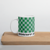 Coffee Mug 11oz 15oz 20oz Braniff Alexander Girard End of the Plain Plane EOTPP Green and White Check