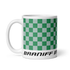 Coffee Mug 11oz 15oz 20oz Braniff Alexander Girard End of the Plain Plane EOTPP Green and White Check