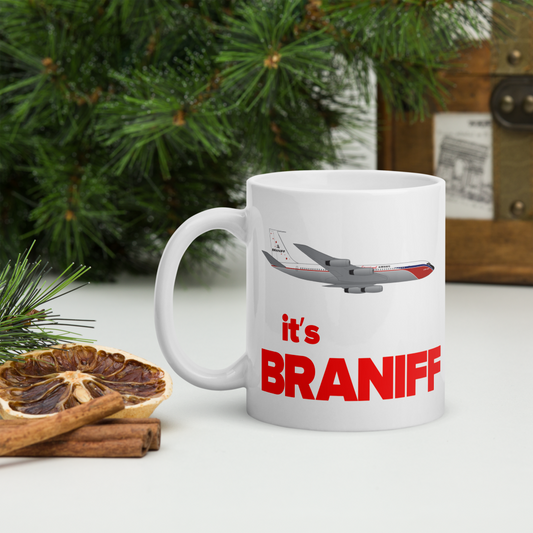 Coffee Mug 11oz 15oz 20oz Braniff it's Braniff Boeing 707-227 El Dorado 1959